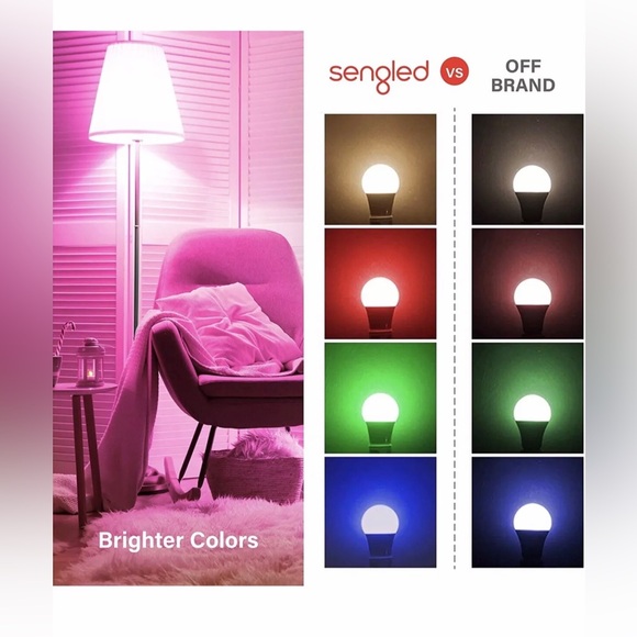 Sengled Smart Light Bulbs, Color Changing Alexa Light Bulb Bluetooth Mesh New - Picture 3 of 4